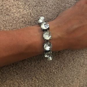 Antique silver crystal bracelet